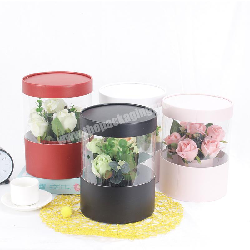 luxury hot stamping logo packaging box gift flower box hat box for custom design