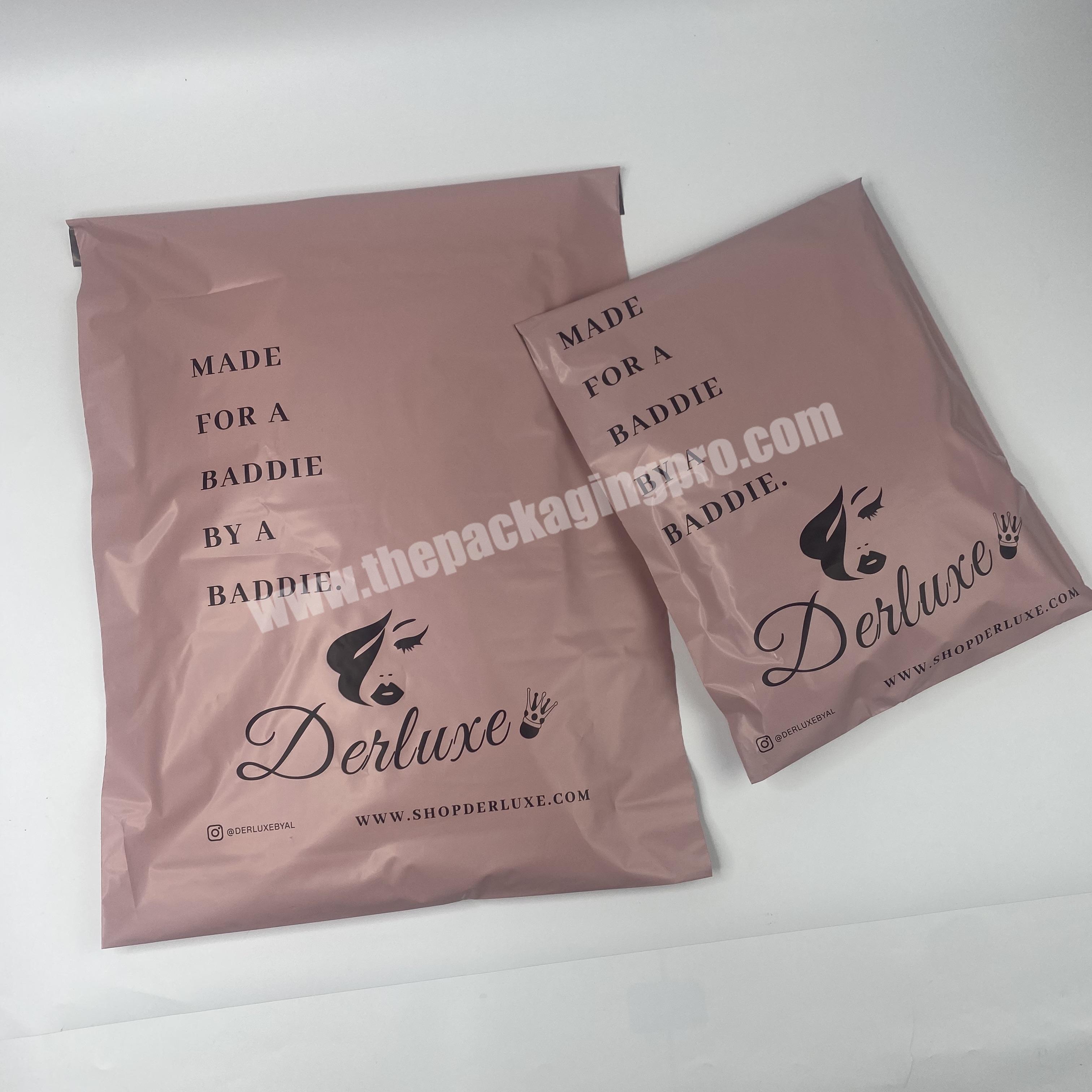 normal pink Waterproof Packaging Courier Clothing Shipping customer  Biodegradable Poly Mailers Custom Logo Mailing Bags