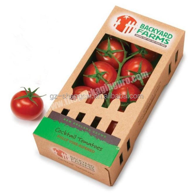 paper pvc material strawberry mango tomato packing packing box