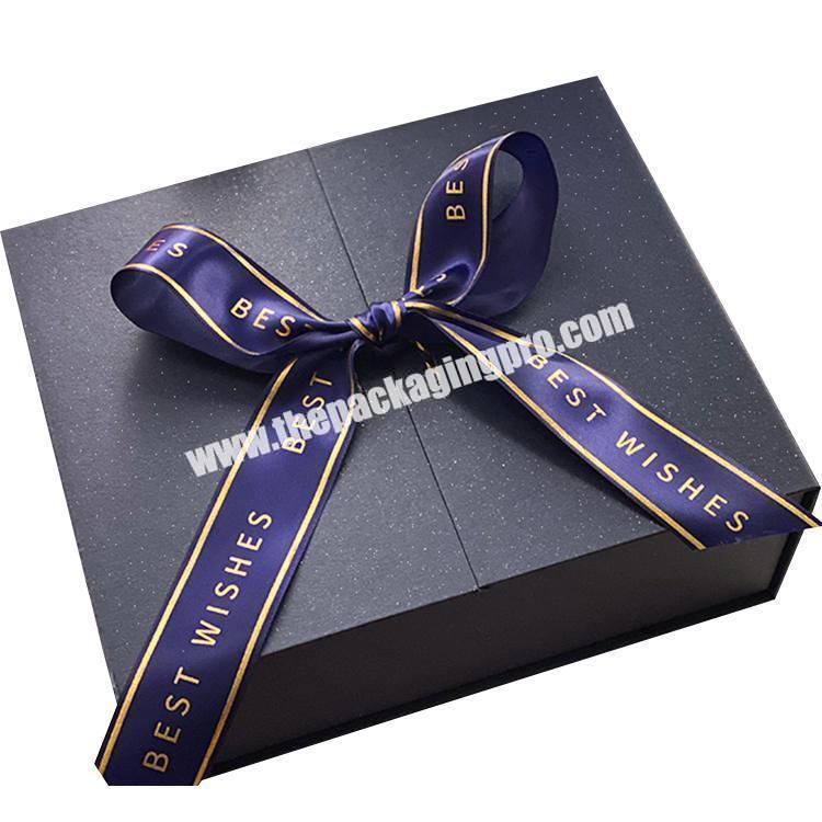 luxury beauty black rigid custom logo make up paper packaging perfume bridesmaid gift boxes