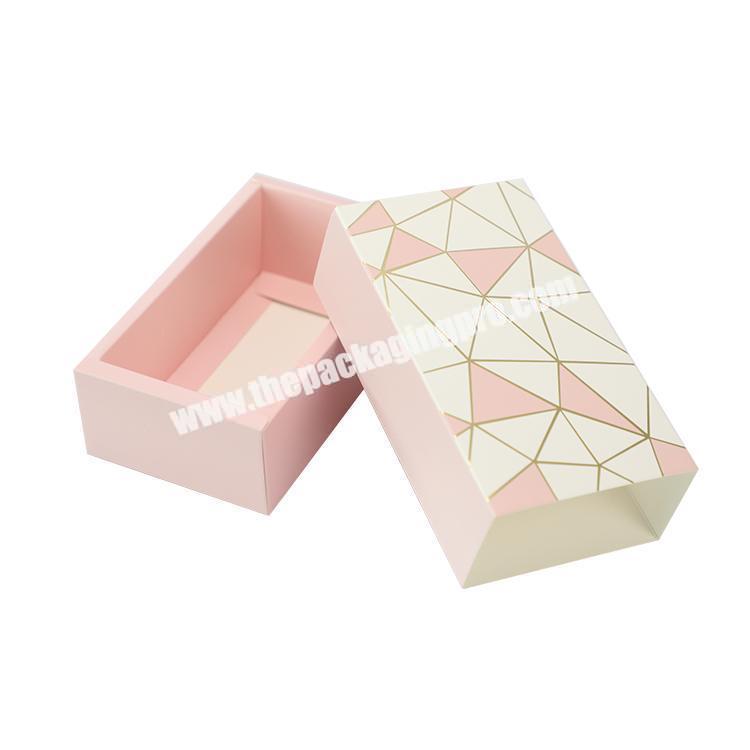 pink white eco friendly cosmetic gift packing set product packaging for perfume manufacturer