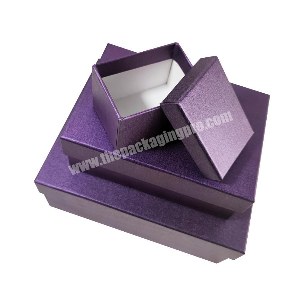 purple cardboard paper jewelry packaging gift mailing boxes