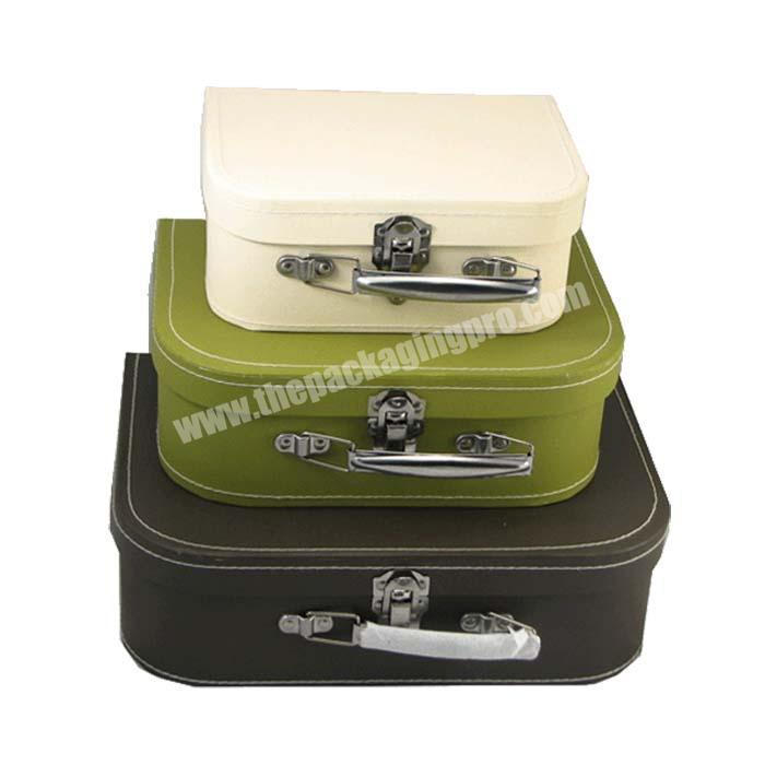 reasonable price modern novel design mini suitcase luggage cardboard purse  lip gloss gift box with handle