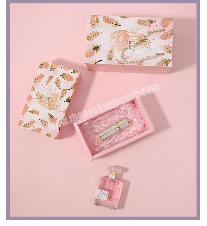 rectangle wedding candy bag package custom printing luxury bottle paper gift packaging perfume box wholesaler