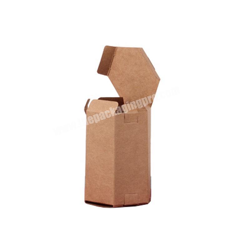 recycle brown kraft hexagon honey bottle packaging paper box