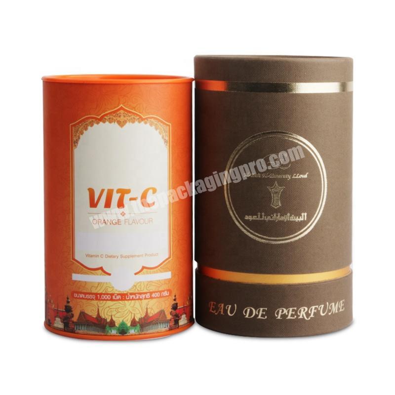 round T shirt paper tube box fancy cylinder packaging box for clothes packaging