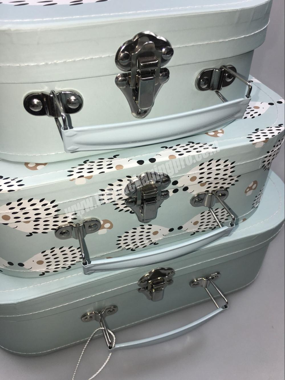 set of 3 paper decorative suitcase box factory