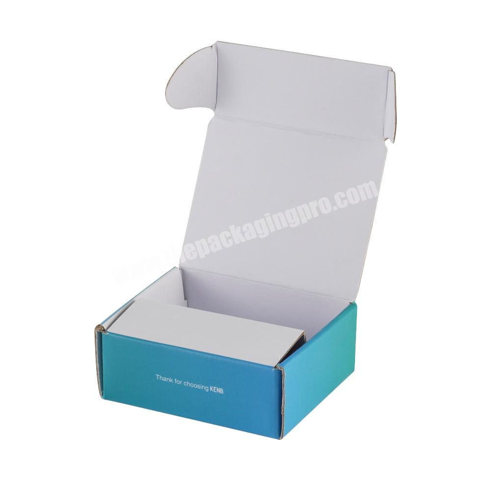 small plain square custom mailer corrugated packaging shipping paper box