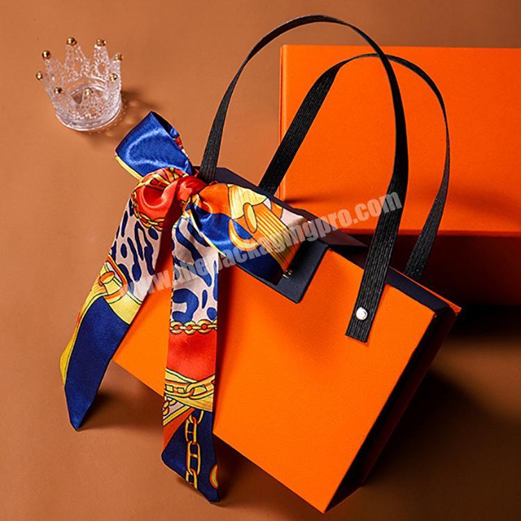 luxury kraft craft gift custom logo printing boxes perfume product packaging with ribbon wholesaler