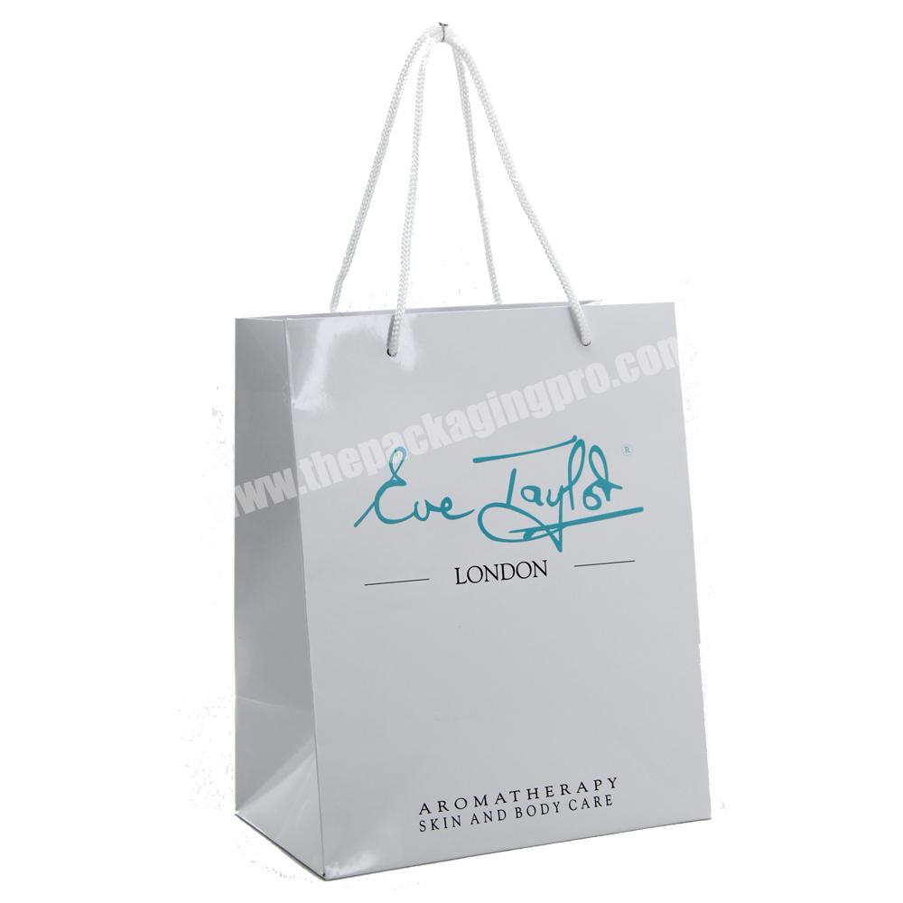wholesale Free sample factory price custom shopping white paper bag custom luxury gift bags free samples