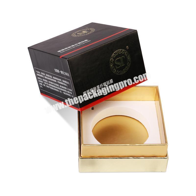 wholesale custom logo printed rigid velvet luxury gold color top bottom gift paper box perfume bottle packaging with foam insert
