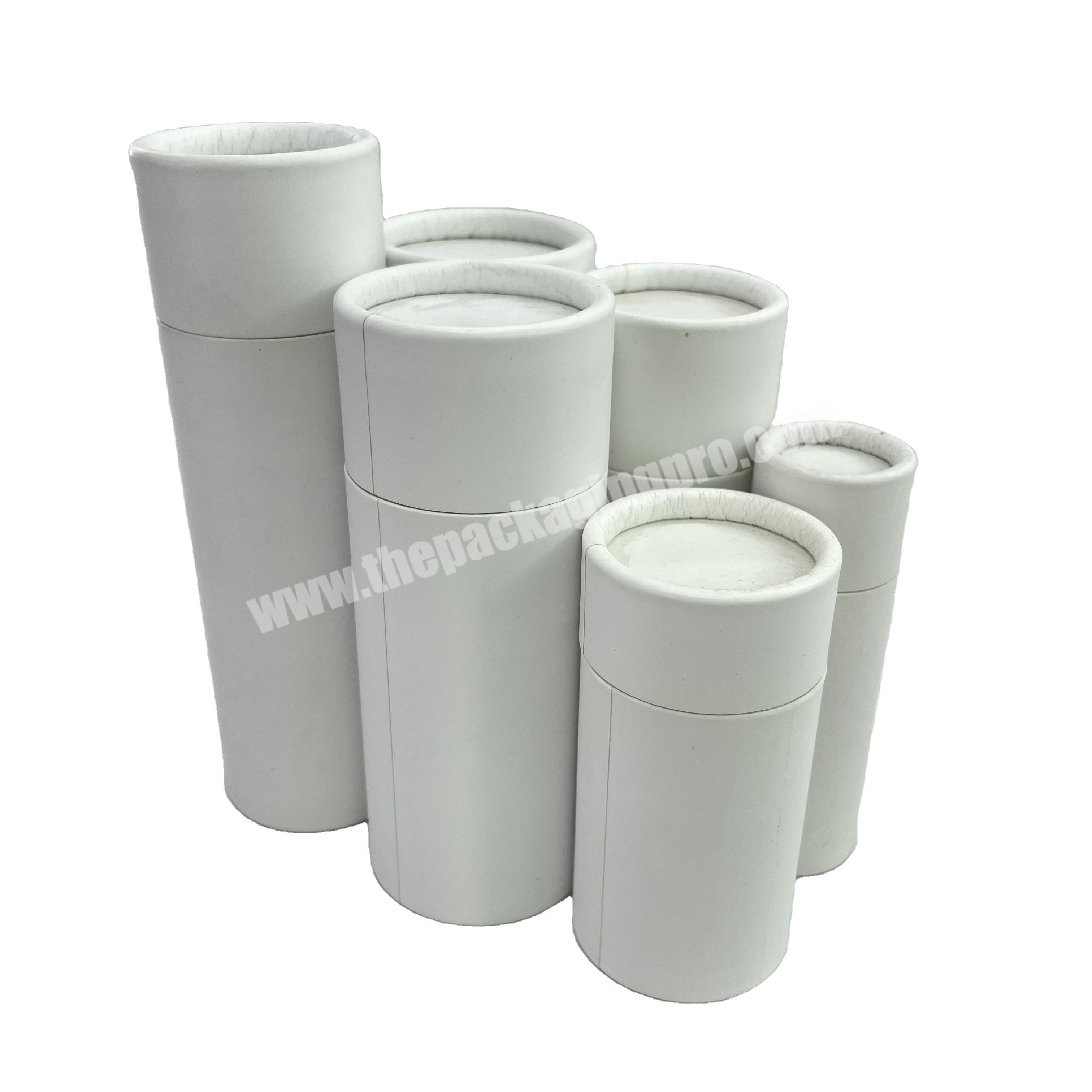 0.3 oz Biodegradable White Cardboard Deodorant Push Up Paper Tube Packaging For Lip Balm