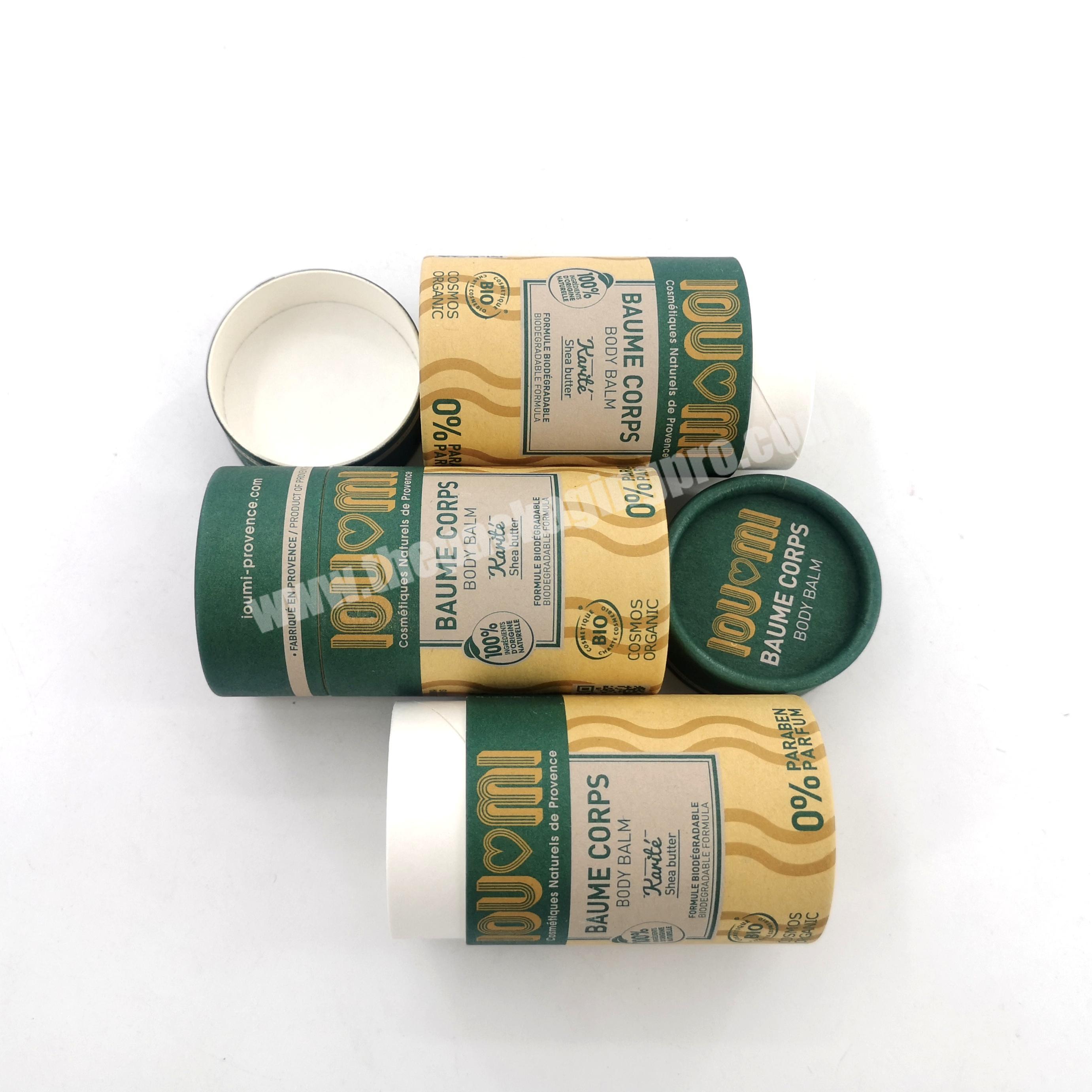 100% Biodegradable Packaging Cardboard Push Up Deodorant Stick Container Paper Tube