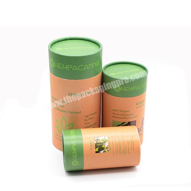100% Biodegradable Recycled Cylinder Cardboard Paper Coffee Tube  Packaging Cardboard Tea Gift Box