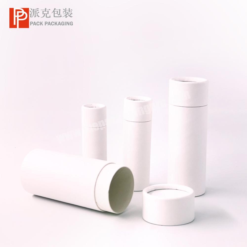 100% Completely Biodegradable White Kraft Paper Cardboard Push Up Paper Tubes For Lip Balm Deodorant Sunscreen Stick Cosmetic