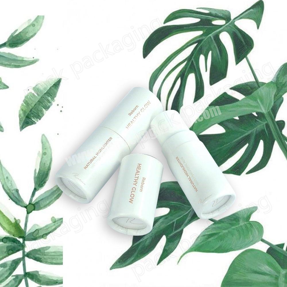 100% Recyclable Eco Friendly Food Cardboard Deodorant Twist up Tube Cosmetic Lip Balm Container Paper Packaging