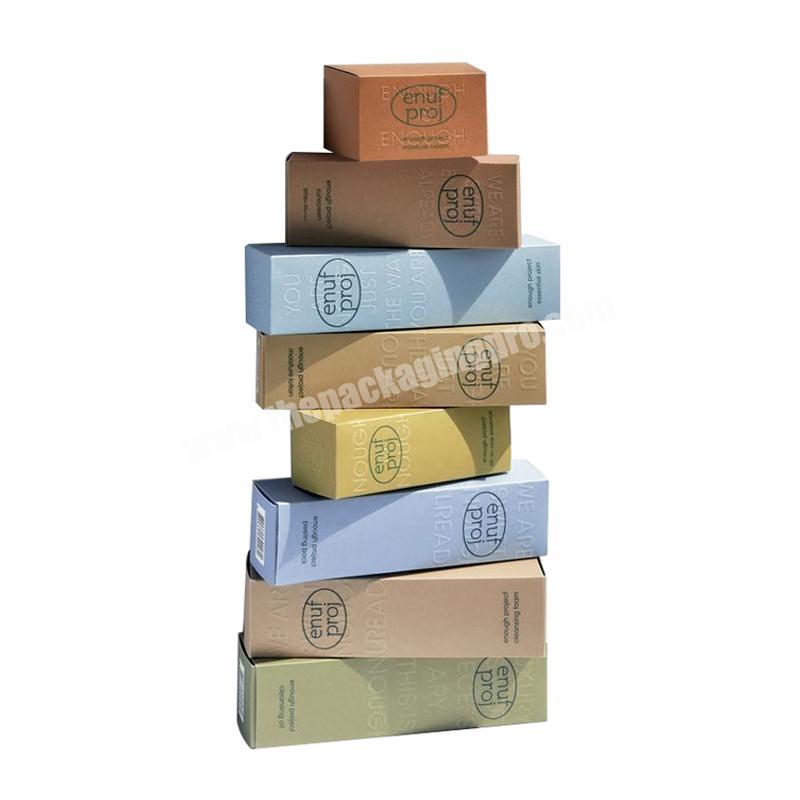 100% Recyclable Face Cream Gift Paper Box Full Color Printed Cosmetic Packaging For 60ML Bottle Oil Glass Kraft Paper Box