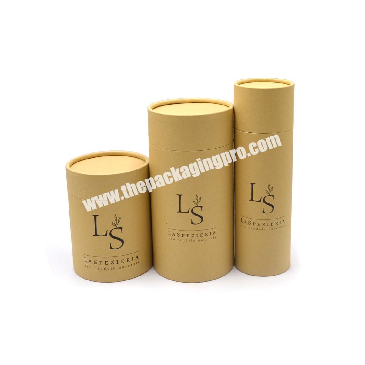 Recycled Customize CMYK Printing Cardboard Cylinder Paper Candle Gift Tube Packaging