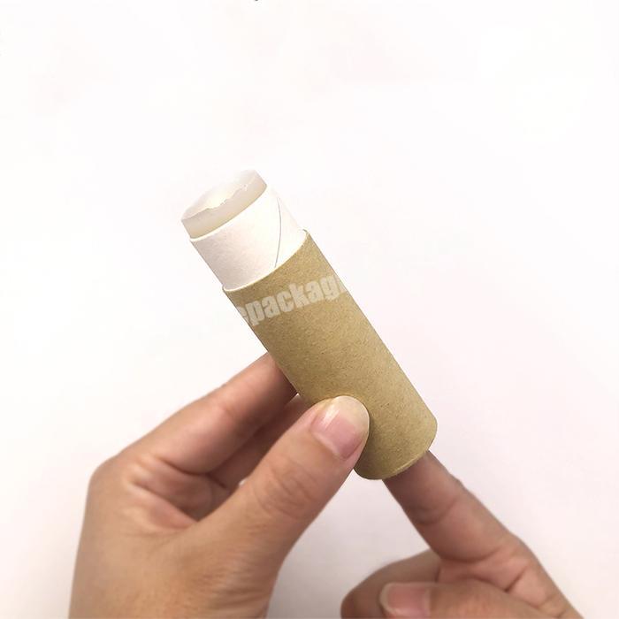 1 Oz Kraft Cardboard Push Up Tube Paper Packaging White Black Brown Kraft Cosmetic Containers for Deodorant Lip Balm