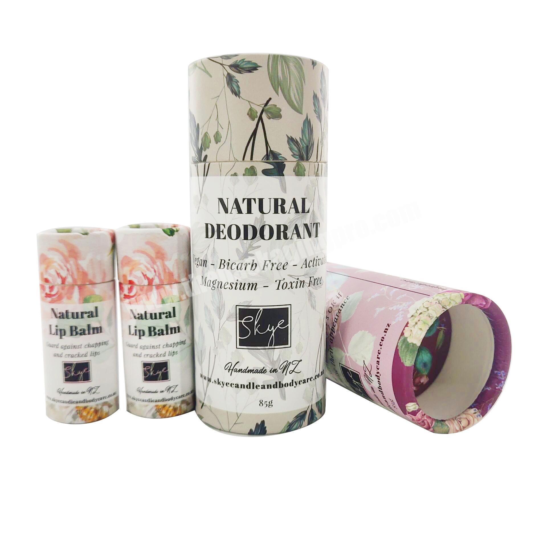 100% biodegradable packaging cardboard push up deodorant stick containers