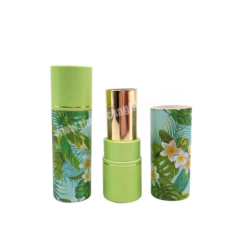 100% biodegradable recyclable compostable 0.5oz eco friendly containers paper tube for Deodorant Stick lip balm packing