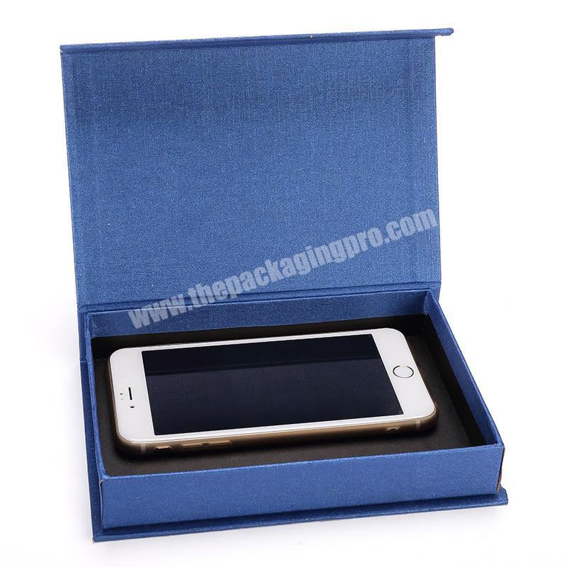 1200g cardboard 157g Luxury Black Packaging Magnetic Gift Box for Small Product with Foam Velvet Insert