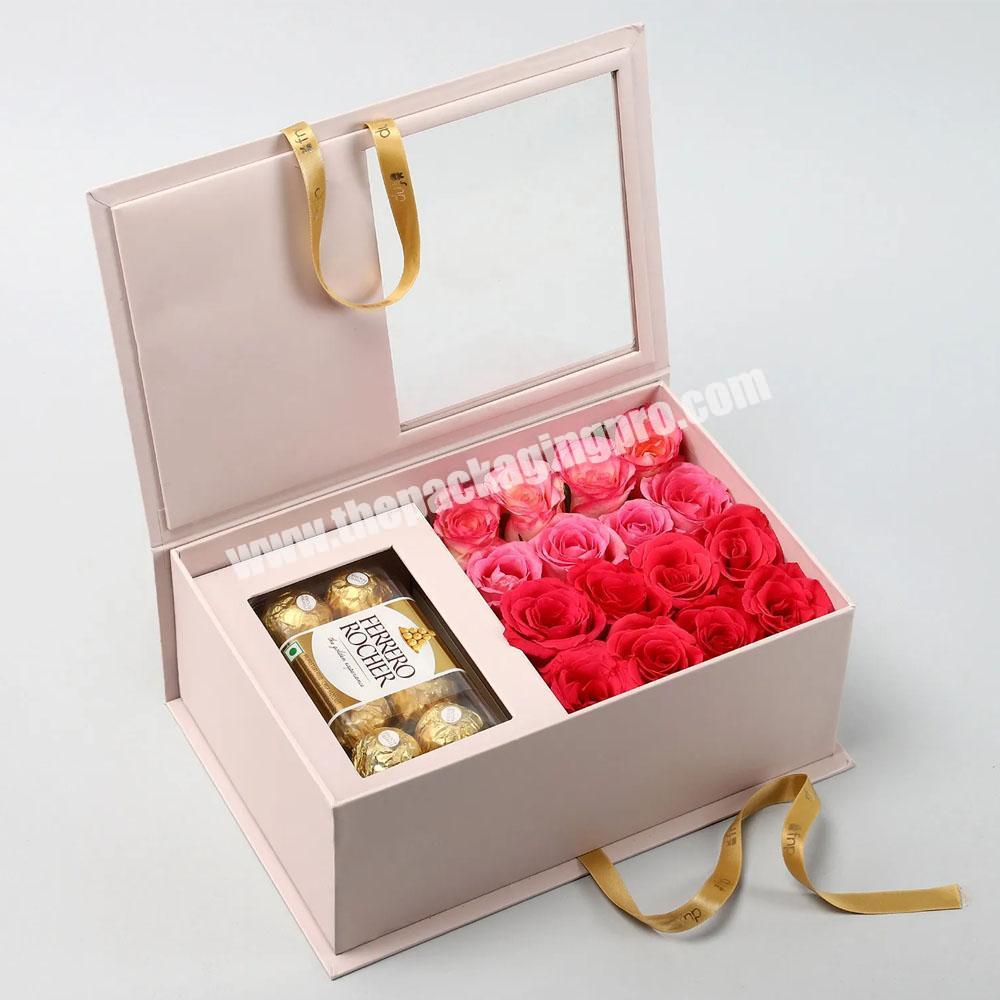15 Years Factory Free Sample Luxury Custom Logo factory price bai wo Round Paper Rose Flower Box