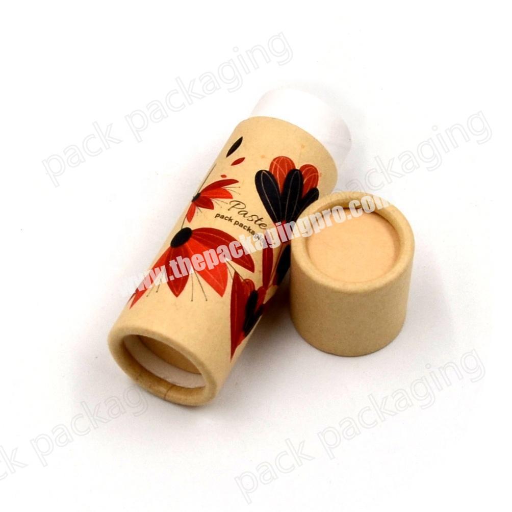 Hot Sale Empty Mini Cylinder Shape Lip Balm Container Lipstick Packaging Push Up Paper Tube