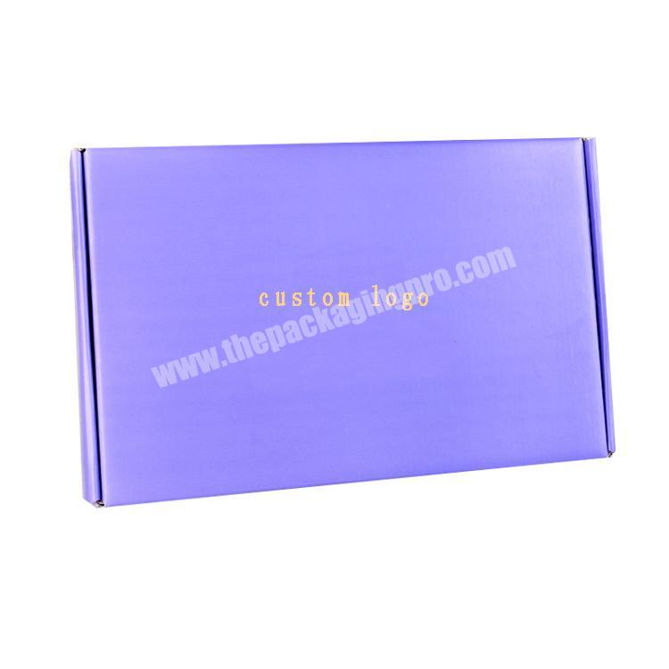 hot sale high quanlitiy cheap printed logo custom purple mailer box