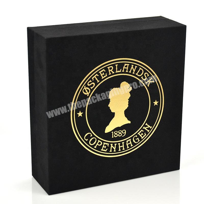 2020  Factory supply Lid-off exquisite paper gift box design custom black packaging paper box