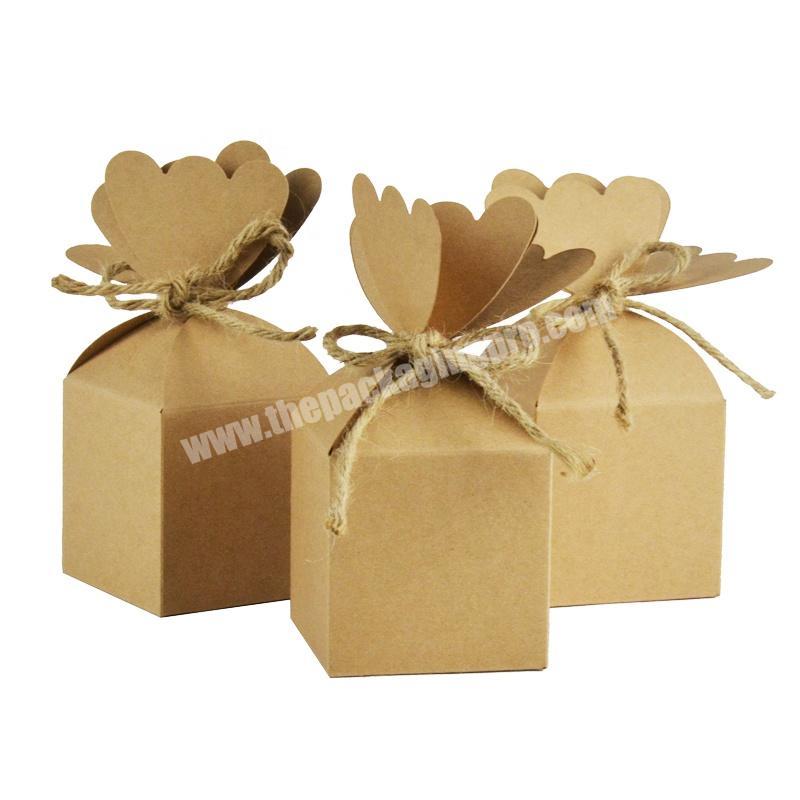 2020 Holiday gift box chocolate paper packaging design small brown kraft paper chocolate box