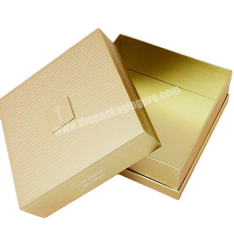 Cosmetic Gift Set Packaging Paper Box Customized Print Custom Packing Wedding Luxury Packaging Golden Gift Box