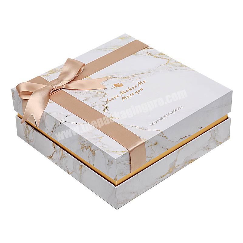 New Design Luxury Marble Birthday Gift Perfume Packaging Box Custom Marble Gift Box For Shoes With Bags