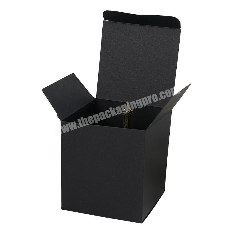 New Style Custom Logo Printed Black Foldable Paper Box Custom Recycle Black Full Printed Packaging Foldable Paper Box