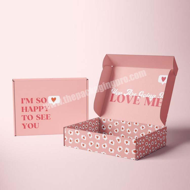 Hot Selling Shipping Boxes Mailing Box Pink Gift Box for Cosmetics