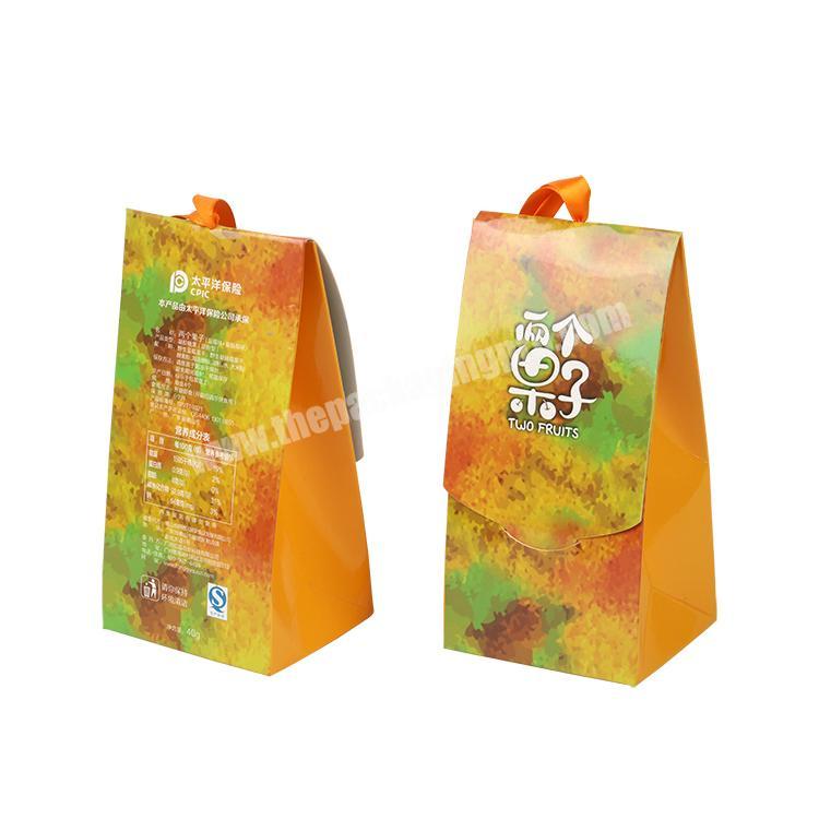 Salable Party Favor Boxes  Decorative Christmas Favor Boxes Colored Tent Favor Box with Ribbon
