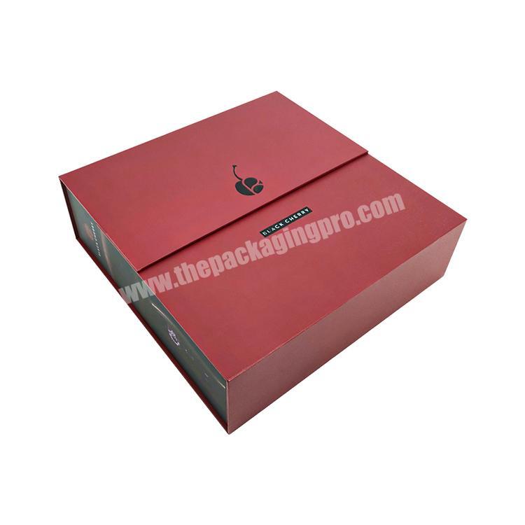 2022 New Design Luxury Custom Packaging Paper Box Magnetic Closure Dark Red Rigid Cardboard Gift Box For Hair Dryer