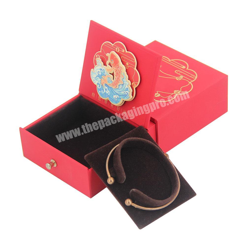 2022 New Portable Travel Jewelry Box Personality Bracelet Jewelry Box Packaging Mini Drawer Jewelry Box