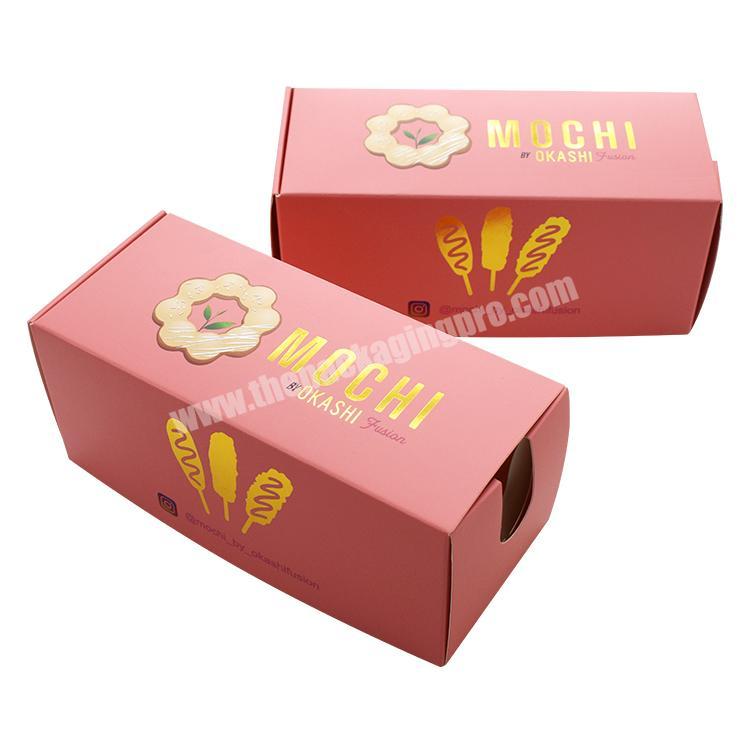 2022 Wholesale eco friendly biodegradable paper hot dog packaging custom printed korean corn dog stick take away paper box