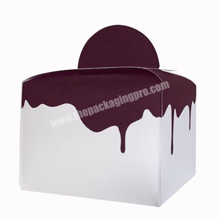 350gsm paper folding box cheap art paper box cake packaging box