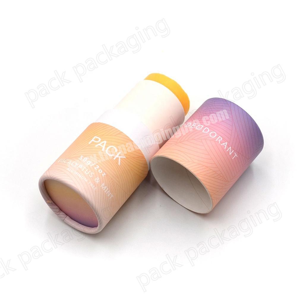50g Eco-friendly Paperboard Deodorant Stick Container Lip Balm Packaging Twist Up Paper Tubes