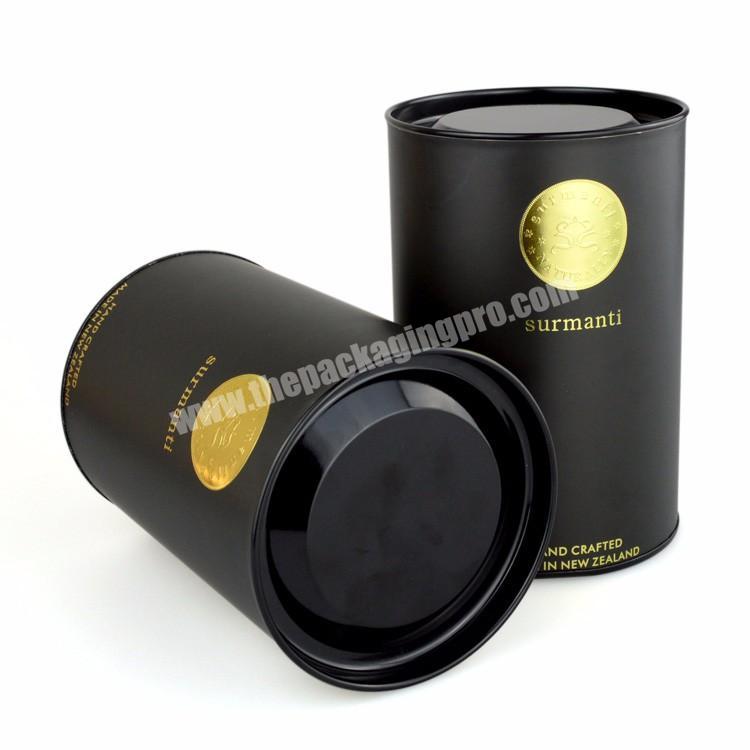 Airtight stash tea  coffee paper tube packaging paper cylinder container food grade paper box with lid