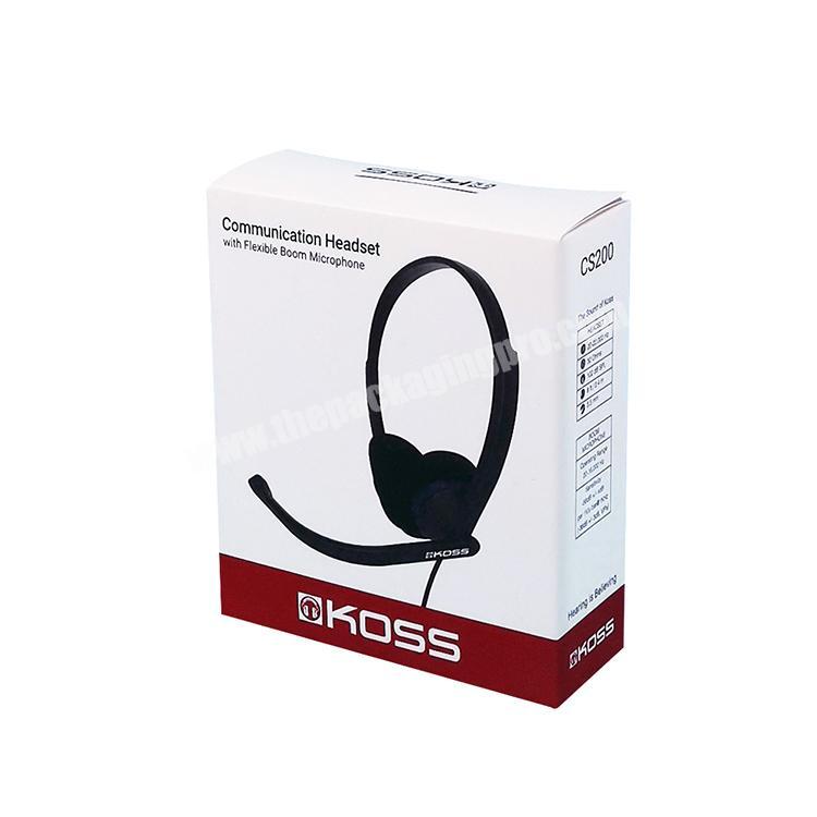 Bespoke Bluetooth Headset Gift Box Manufacturers Headphone Paper Boxes White Headset Retail Box