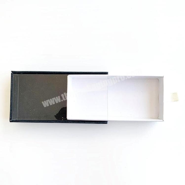 Best Selling Modern Style Rigid Cardboard Eyelash Box Holographic Sliding Drawer Display Paper Box