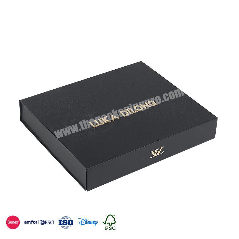 Best Selling Quality Black personalized minimalist design with small logo book shaped storage box