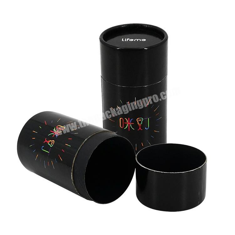 Best Selling Tall Hat Tube Cheap OEM Round Tube Rigid Cylinder Perfume Box Black Fragrance Gift Boxes factory