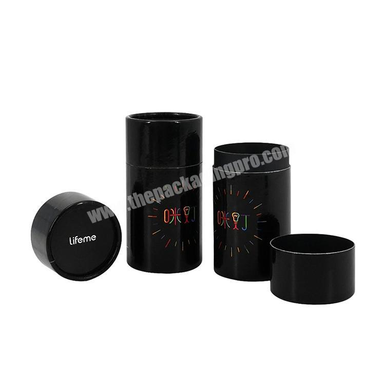 Best Selling Tall Hat Tube Cheap OEM Round Tube Rigid Cylinder Perfume Box Black Fragrance Gift Boxes