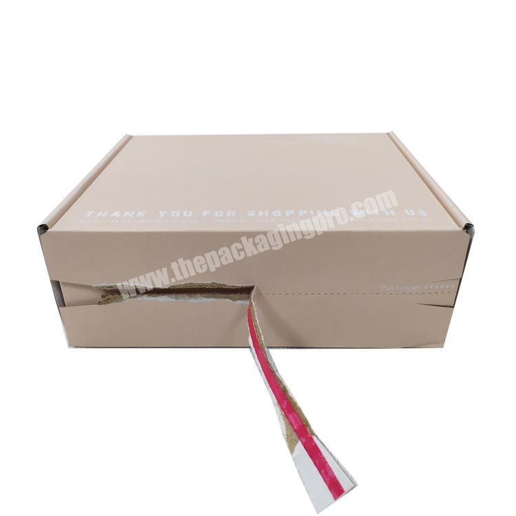 Best welcome fashion self seal shipping box cosmetic corrugated mail zipper box