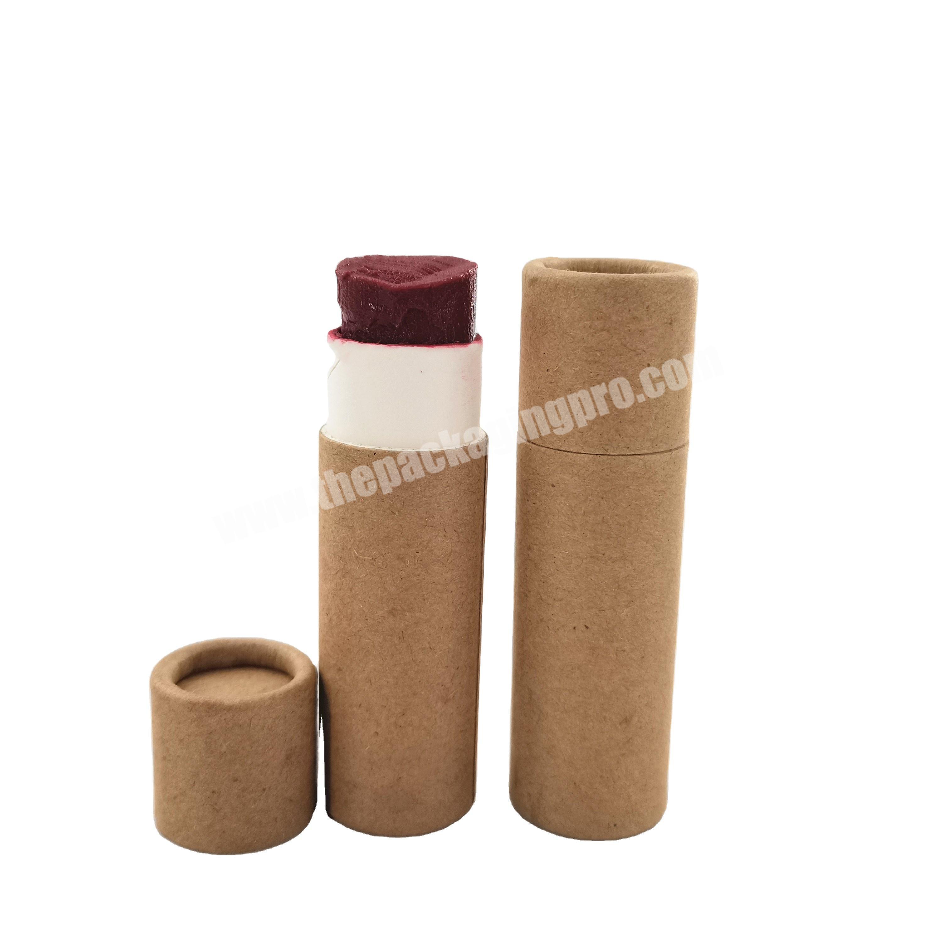 Biodegradable 0.3oz 7g push up paper tubes lip balm kraft paper tubes