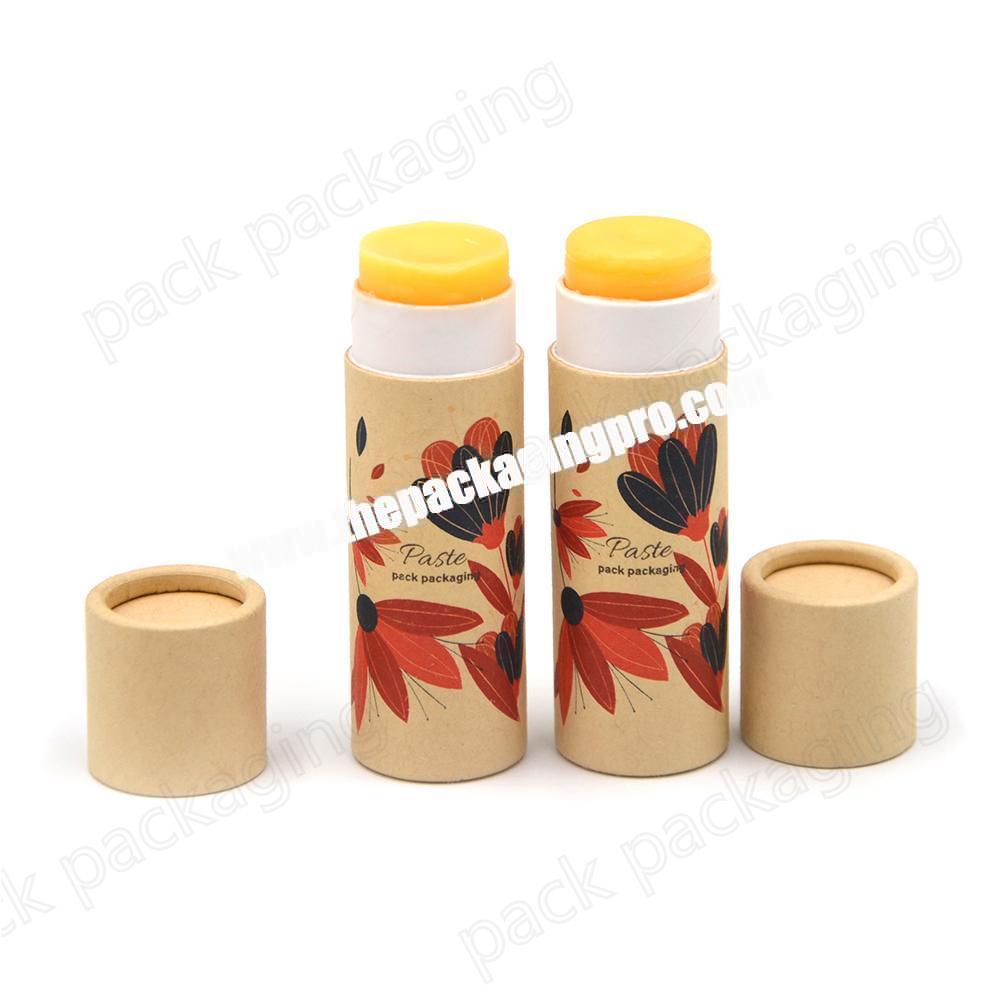 Customizing Printing Cosmetic Lip Balm Cardboard Tube container with Eco Friendly material